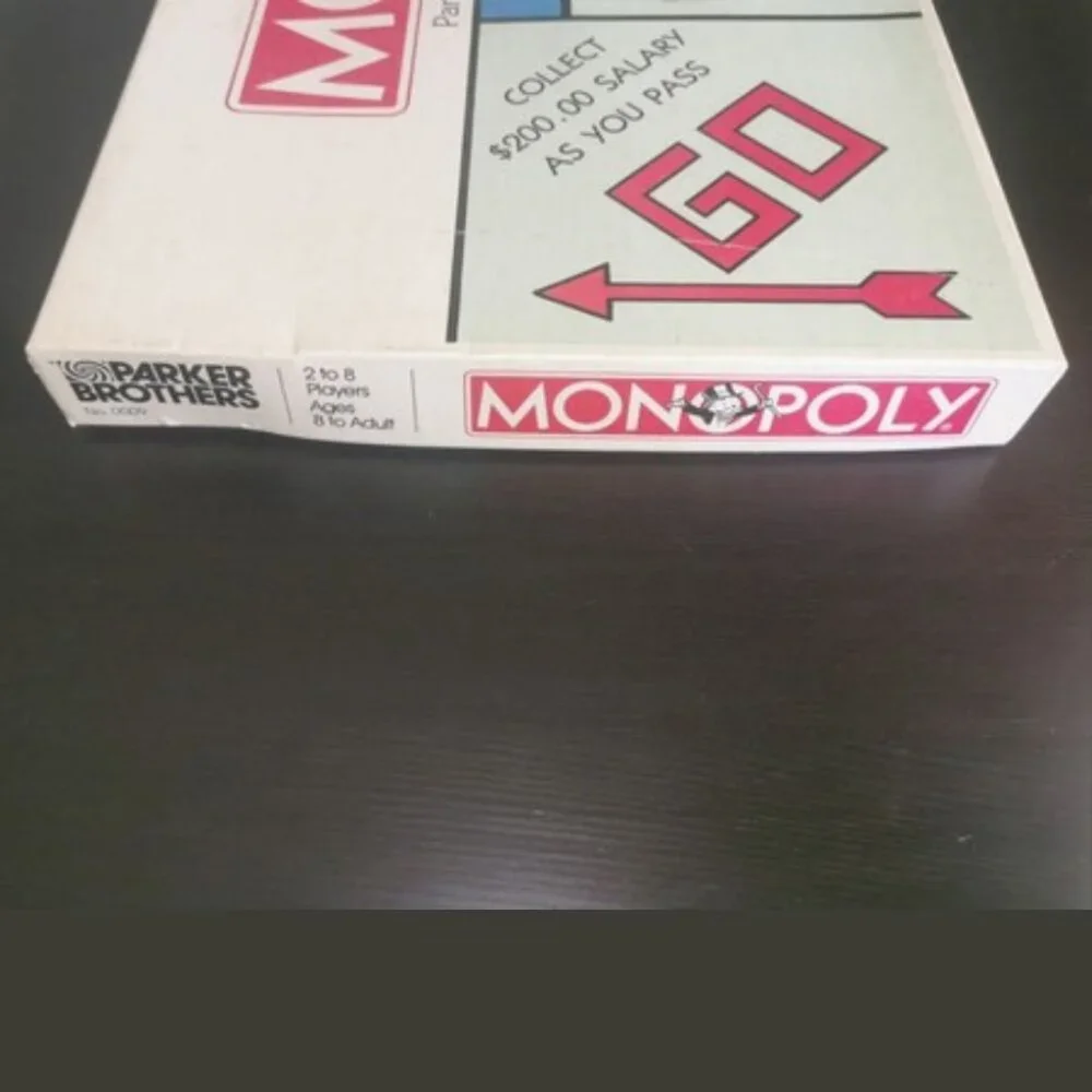 VTG Board Game Monopoly Parker Brothers Real Estate Trading Game1985
